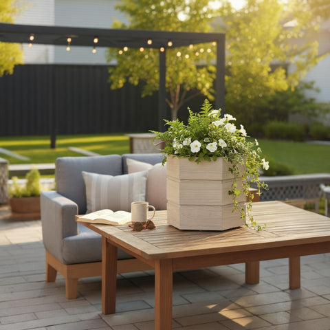 Hexagon Terrace Planter- Tall